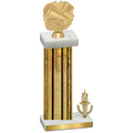 Accented Single Gold Glacier Victory Cheerleading Trophy