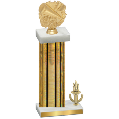 Accented Single Gold Glacier Victory Cheerleading Trophy