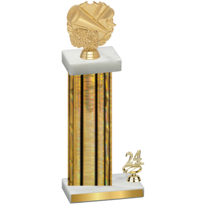 Accented Single Gold Glacier Year Cheerleading Trophy