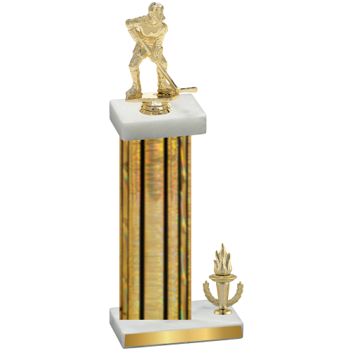 Accented Single Gold Glacier Victory Hockey Trophy