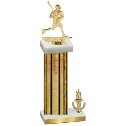 Accented Single Gold Glacier Victory Lacrosse Trophy