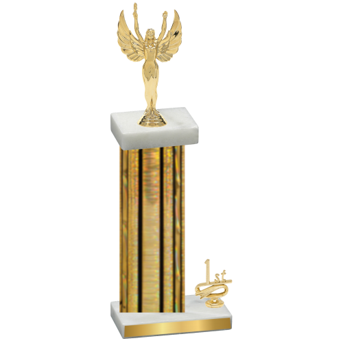 Accented Single Gold Glacier First Place Victory Trophy