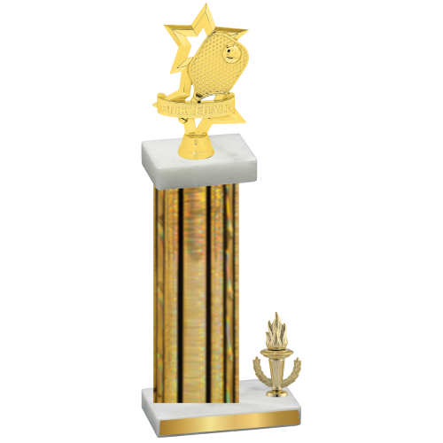 Accented Single Gold Glacier Victory Pickleball Trophy