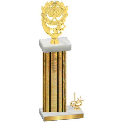 Accented Single Gold Glacier First Place Pickleball Trophy