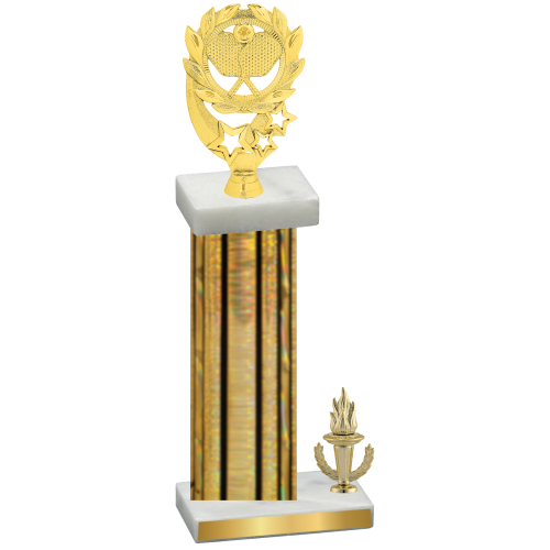 Accented Single Gold Glacier Victory Pickleball Trophy