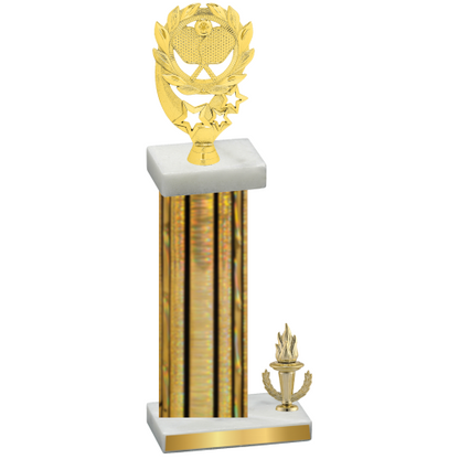 Accented Single Gold Glacier Victory Pickleball Trophy