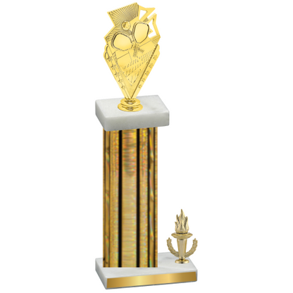 Accented Single Gold Glacier Victory Pickleball Trophy