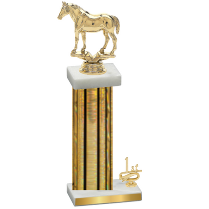 Accented Single Gold Glacier First Place Horses Trophy