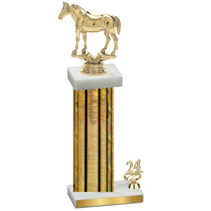 Accented Single Gold Glacier Year Horses Trophy