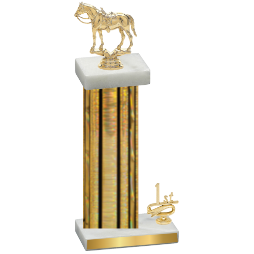 Accented Single Gold Glacier First Place Horses Trophy