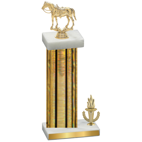 Accented Single Gold Glacier Victory Horses Trophy