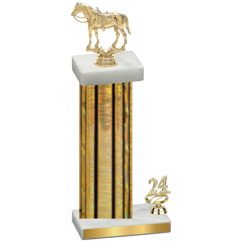 Accented Single Gold Glacier Year Horses Trophy