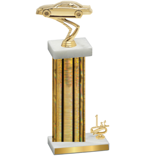 Accented Single Gold Glacier First Place Cars Trophy