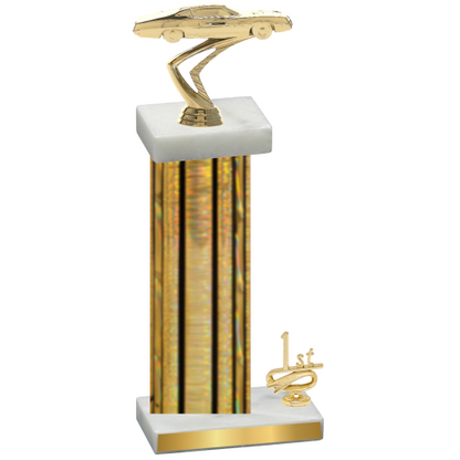 Accented Single Gold Glacier First Place Cars Trophy