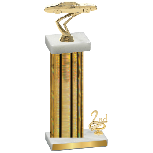 Accented Single Gold Glacier Second Place Cars Trophy