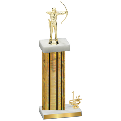 Accented Single Gold Glacier First Place Archery Trophy