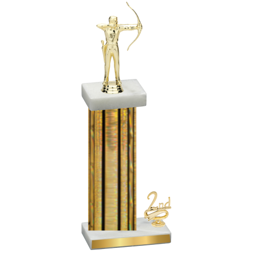 Accented Single Gold Glacier Second Place Archery Trophy