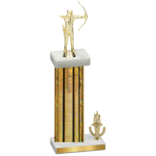 Accented Single Gold Glacier Victory Archery Trophy