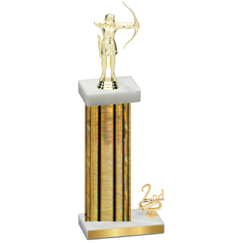 Accented Single Gold Glacier Second Place Archery Trophy