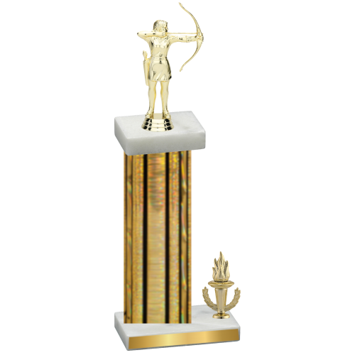 Accented Single Gold Glacier Victory Archery Trophy