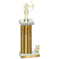 Accented Single Gold Glacier Year Archery Trophy