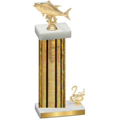 Accented Single Gold Glacier Second Place Fishing Trophy