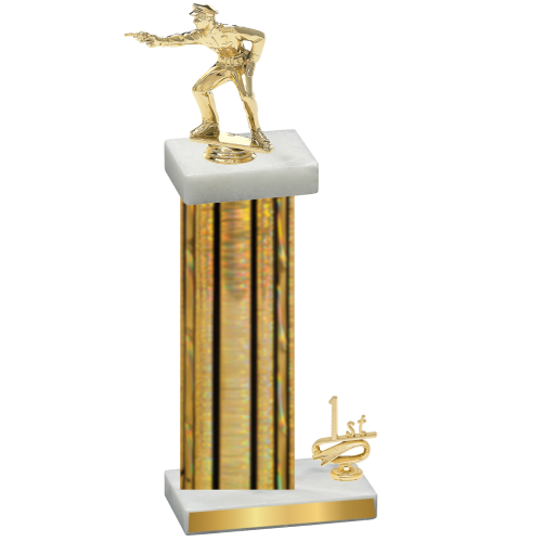 Accented Single Gold Glacier First Place Shooter Trophy