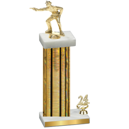 Accented Single Gold Glacier Year Shooter Trophy