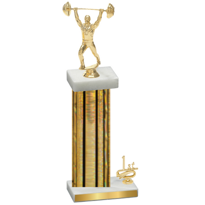 Accented Single Gold Glacier First Place Weights Trophy