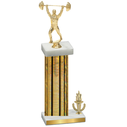 Accented Single Gold Glacier Victory Weights Trophy