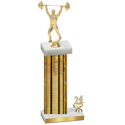 Accented Single Gold Glacier Year Weights Trophy