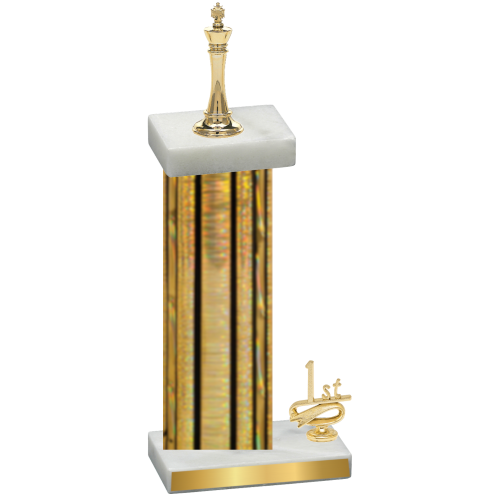 Accented Single Gold Glacier First Place Chess Trophy