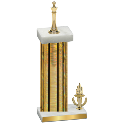 Accented Single Gold Glacier Victory Chess Trophy