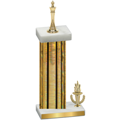 Accented Single Gold Glacier Victory Chess Trophy