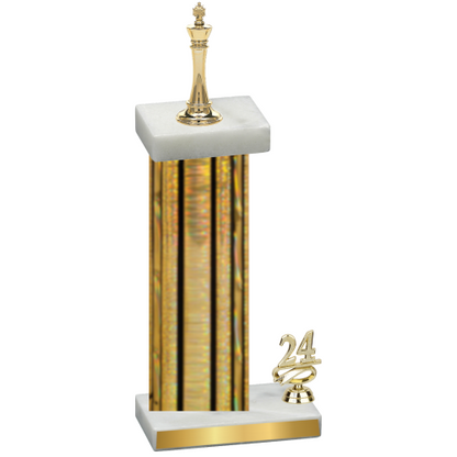 Accented Single Gold Glacier Year Chess Trophy