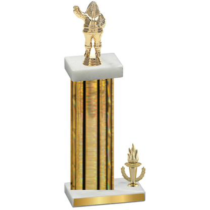 Accented Single Gold Glacier Victory Holiday Trophy