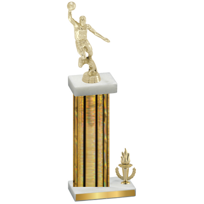 Accented Single Gold Glacier Victory Basketball Trophy