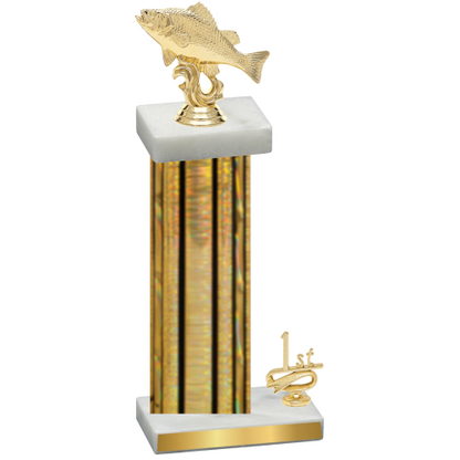 Accented Single Gold Glacier First Place Fishing Trophy