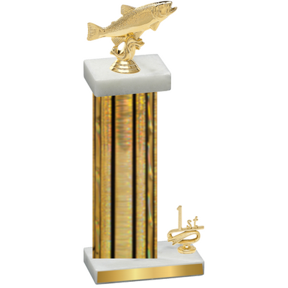 Accented Single Gold Glacier First Place Fishing Trophy