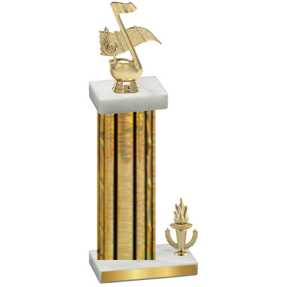 Accented Single Gold Glacier Victory Music Trophy