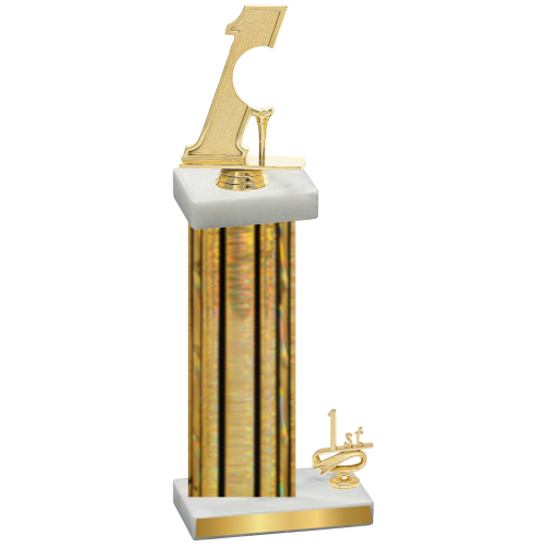 Accented Single Gold Glacier First Place Golf Trophy