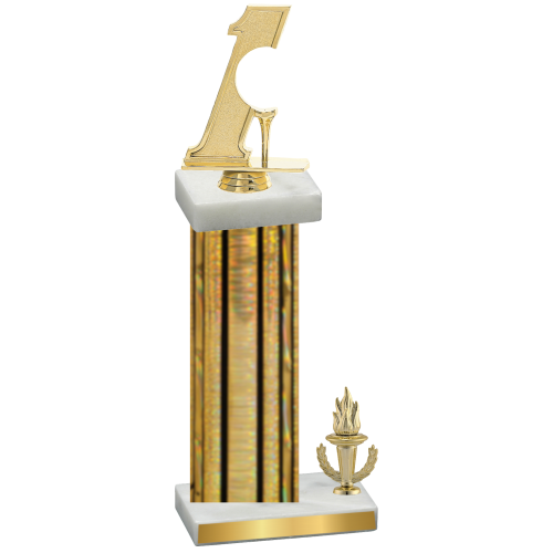 Accented Single Gold Glacier Victory Golf Trophy