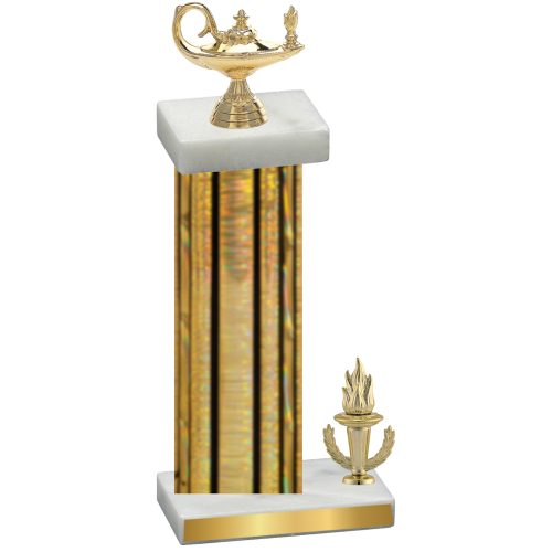 Accented Single Gold Glacier Victory Academics Trophy