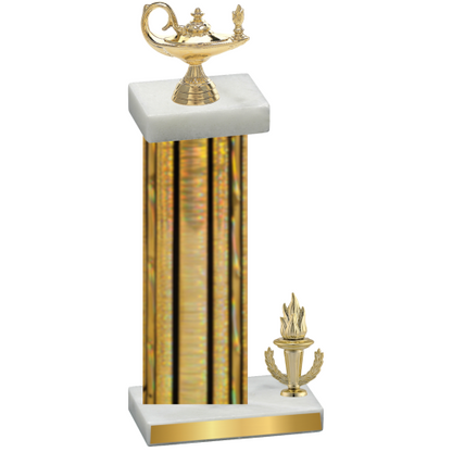 Accented Single Gold Glacier Victory Academics Trophy