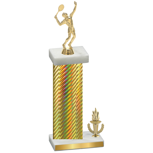 Accented Single Gold Carbon Fiber Victory Tennis Trophy