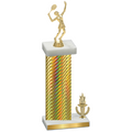 Accented Single Gold Carbon Fiber Victory Tennis Trophy