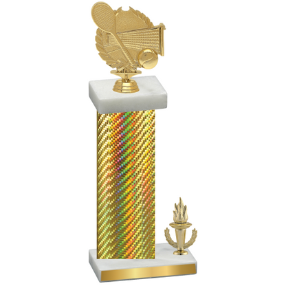 Accented Single Gold Carbon Fiber Victory Tennis Trophy