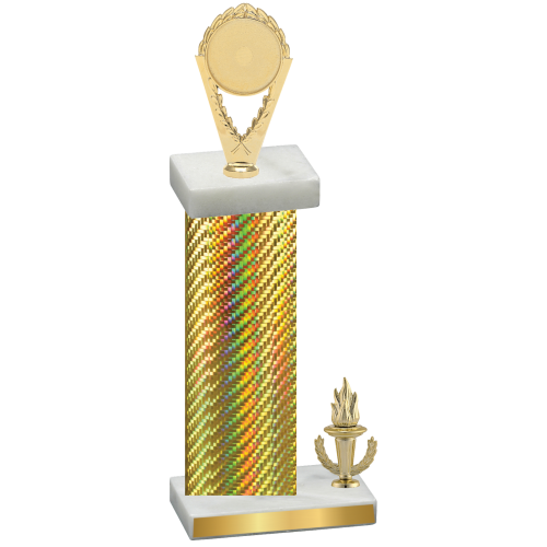 Accented Single Gold Carbon Fiber Victory Insert Trophy