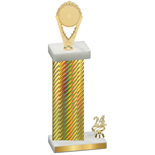 Accented Single Gold Carbon Fiber Year Insert Trophy