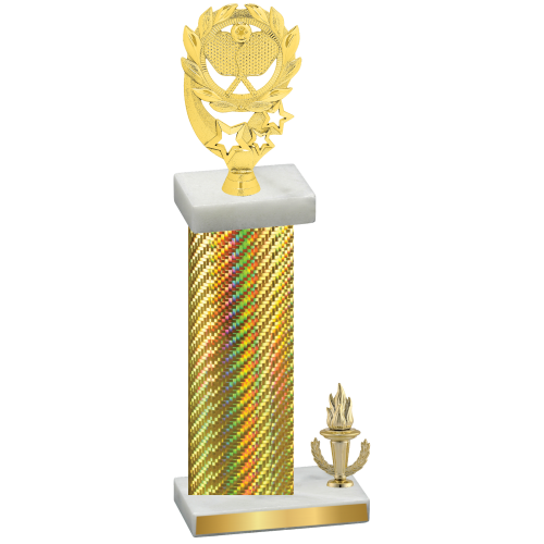 Accented Single Gold Carbon Fiber Victory Pickleball Trophy